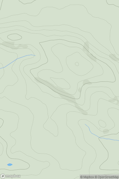 Thumbnail image for Fishpool Hill [Welsh Borders S] showing contour plot for surrounding peak